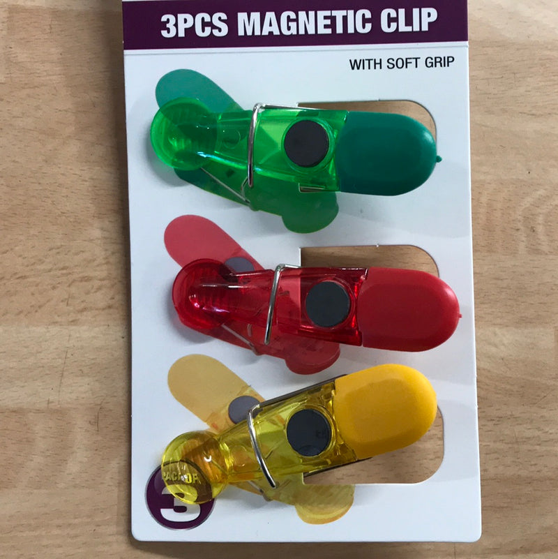 Magnetic Soft Grip 3pc Clips