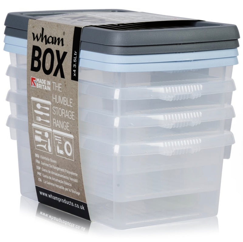 Set of 4 Food Boxes with Lid 3.5Lt