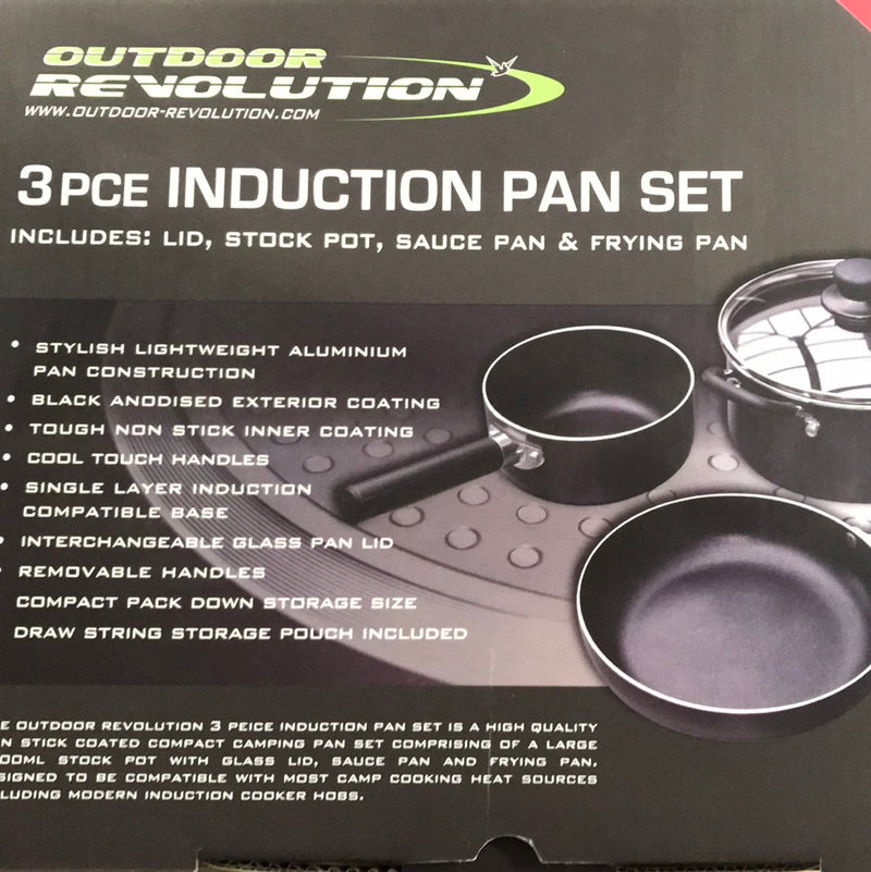 Outdoor Revolution 3pc Induction Pan Set
