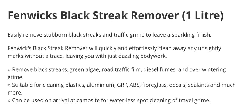 Fenwicks black streak remover