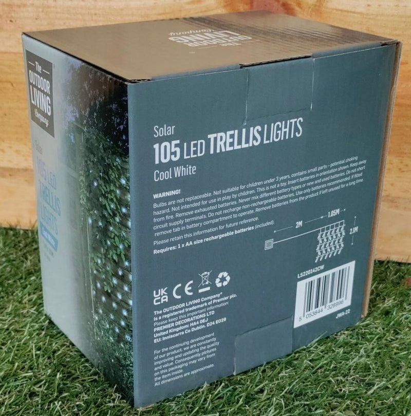 Solar 105 LED Trellis Lights