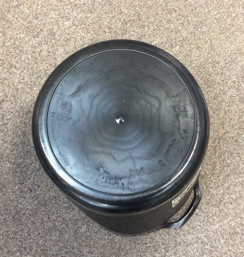 Flexi tub 25lt round black with measure lines inside