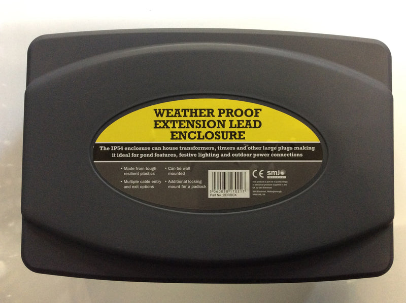 Weather proof extension lead box