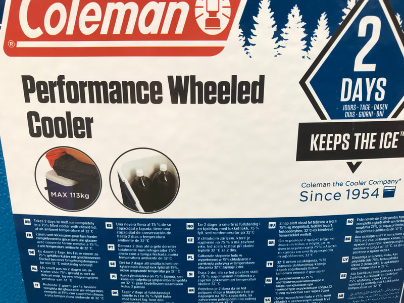 Coleman Performance Wheeled Cooler 28qt/26litre