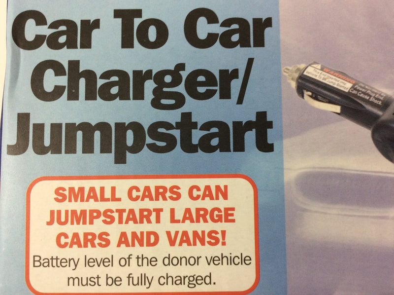 Car to car charger/jumpstart