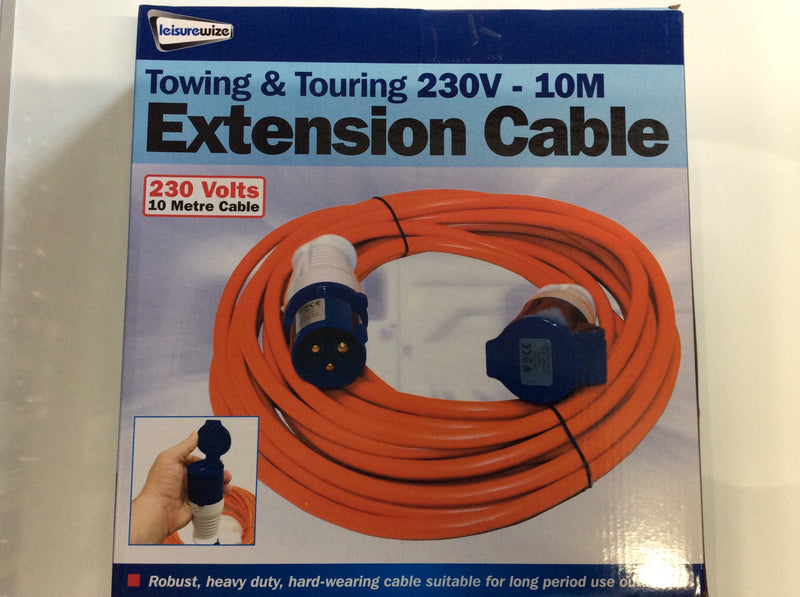 Extension cable 10mt round three pin