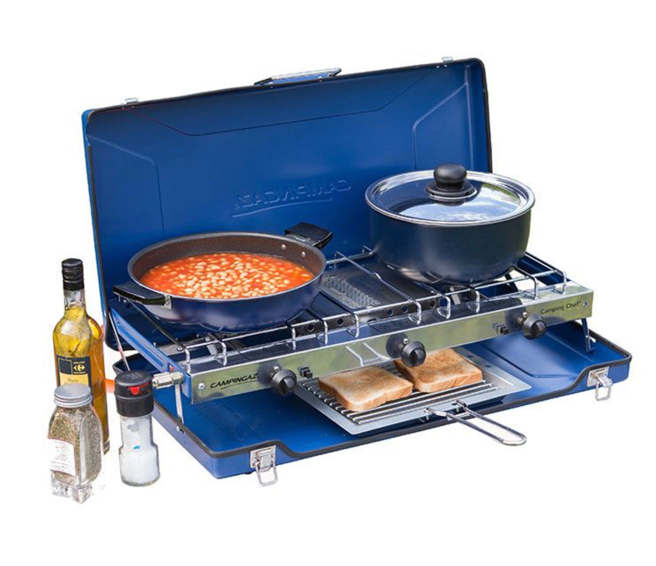 Campingaz Camping Chef Folding Double Burner and Grill –