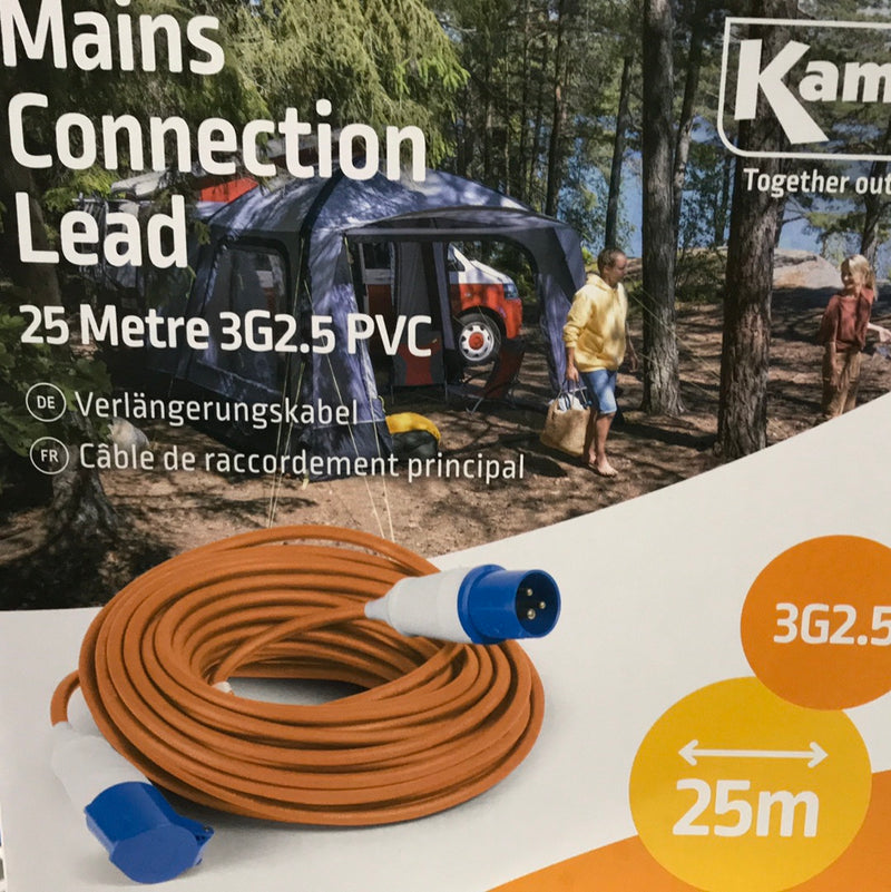 Kampa 25m Mains Connection Lead 3G2.5 PVC