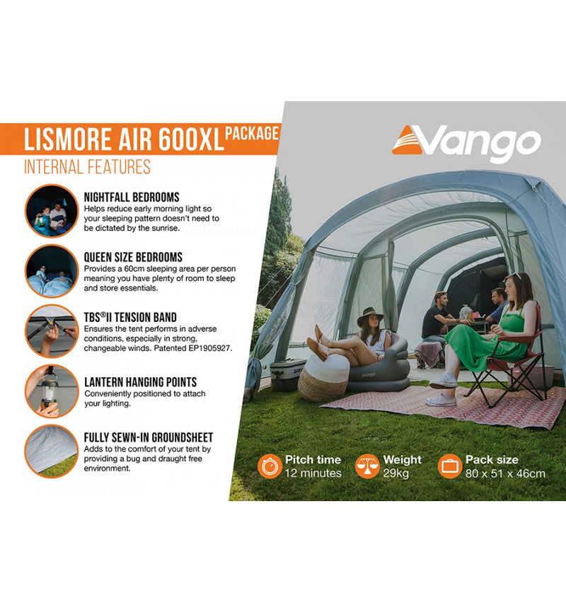 Vango Lismore 600XL Air Tent Package 2023