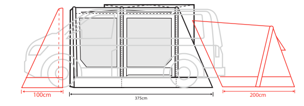 Outdoor Revolution Movelite T3E Inflatable Low Drive-away Awning