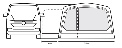 Outdoor Revolution Movelite T3E Inflatable Low Drive-away Awning